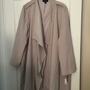 Halogen Soft Beige Open Front Jacket, 3X